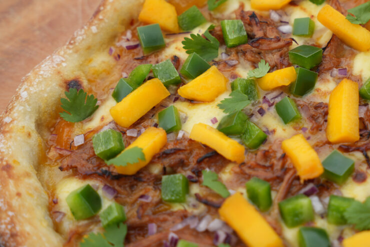 Cooked Kālua Pulled Pork Pizza