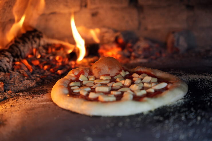 Margherita Pizza cooking