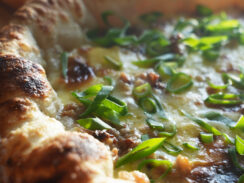 Pork and Fennel Sausage, Whipped Cream & Green Onion Pizza