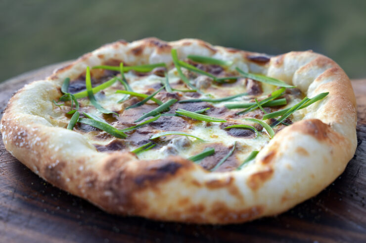 Pork and Fennel Sausage, Whipped Cream & Green Onion Pizza