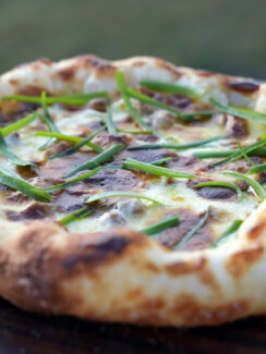 Pork and Fennel Sausage, Whipped Cream & Green Onion Pizza